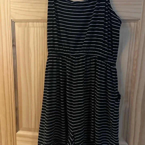 Torrid Black and White Striped Romper - Picture 2 of 3